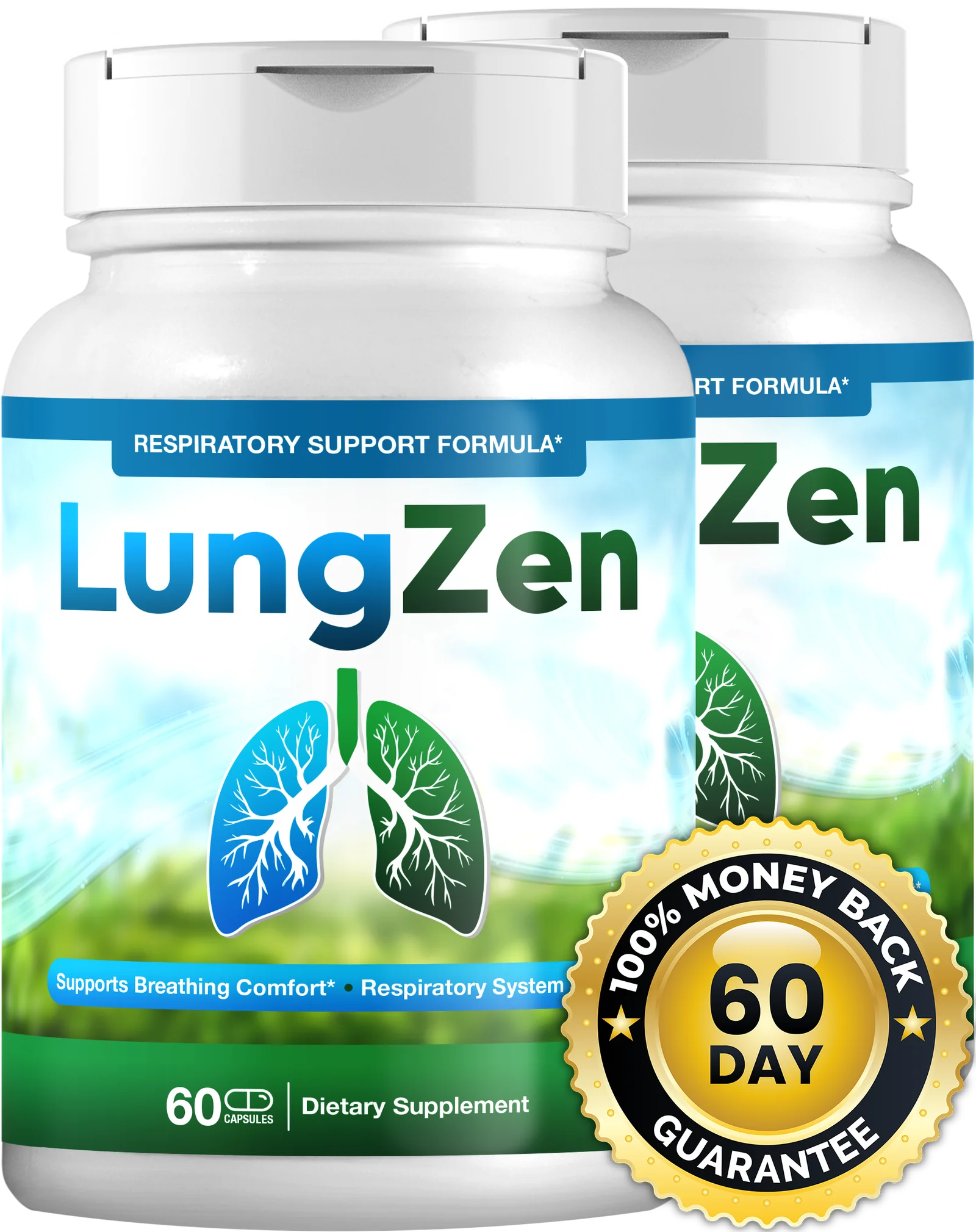 LungZen 2 bottle supply - 60 days respiratory support