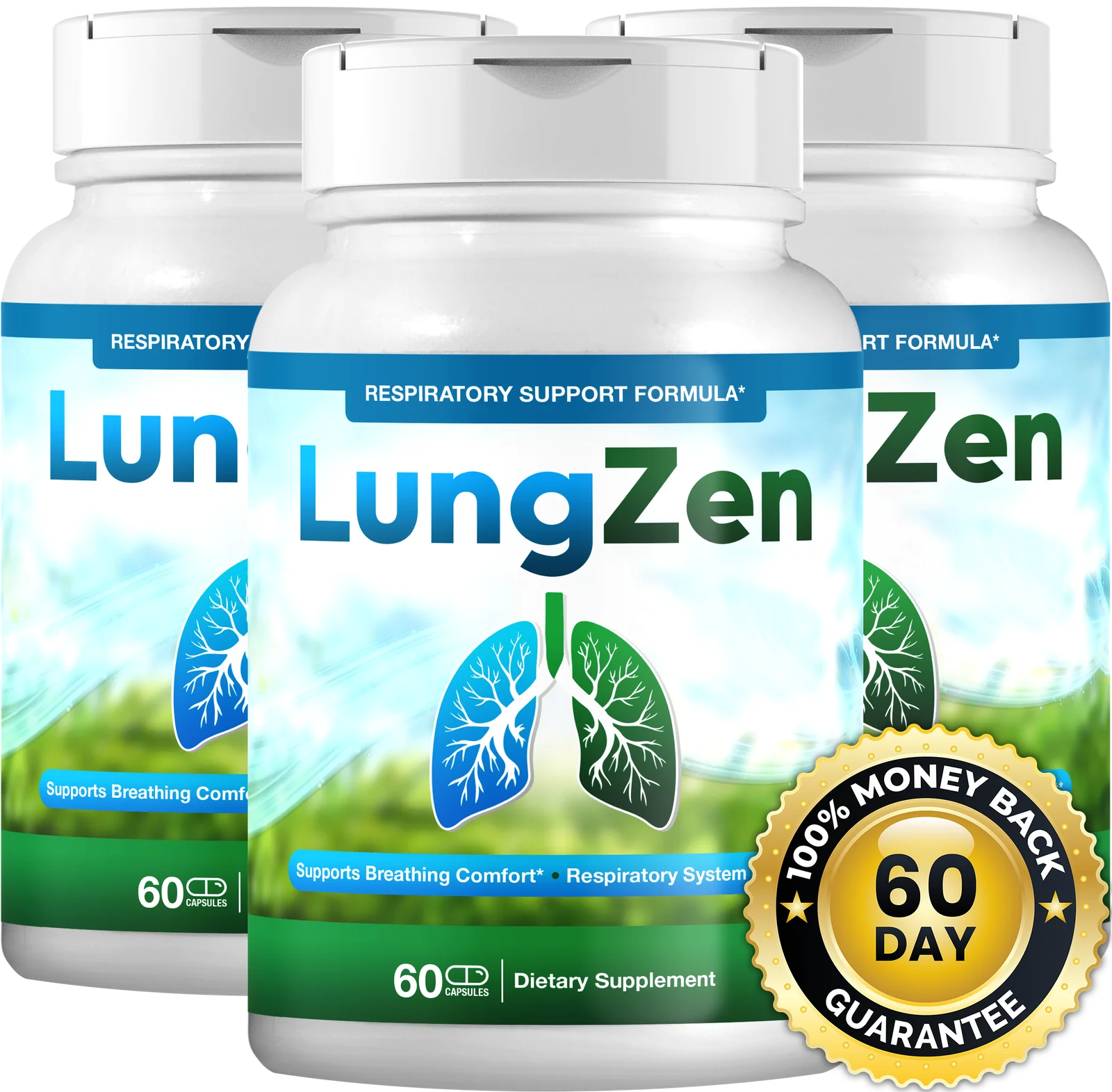 LungZen 3 bottle supply - 90 days lung health support