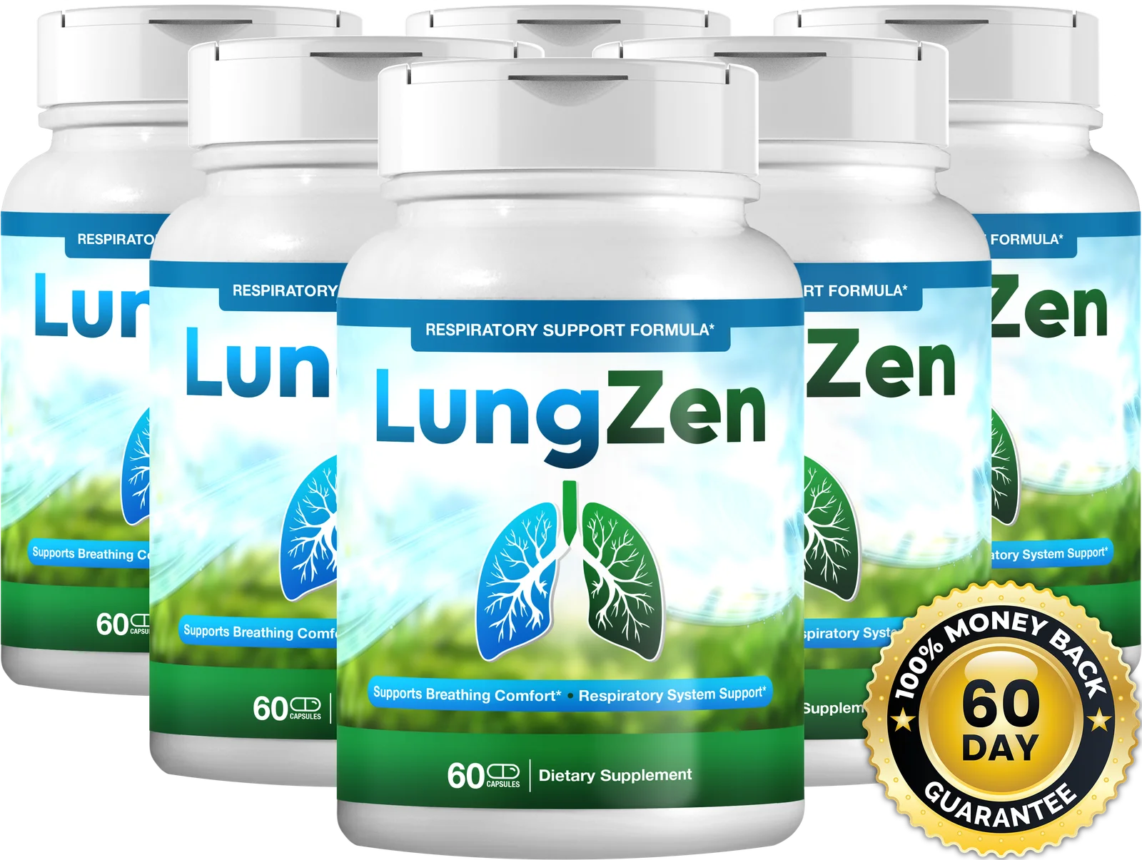 LungZen 6 bottle best value - 180 days lung support with free shipping